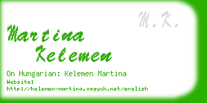 martina kelemen business card